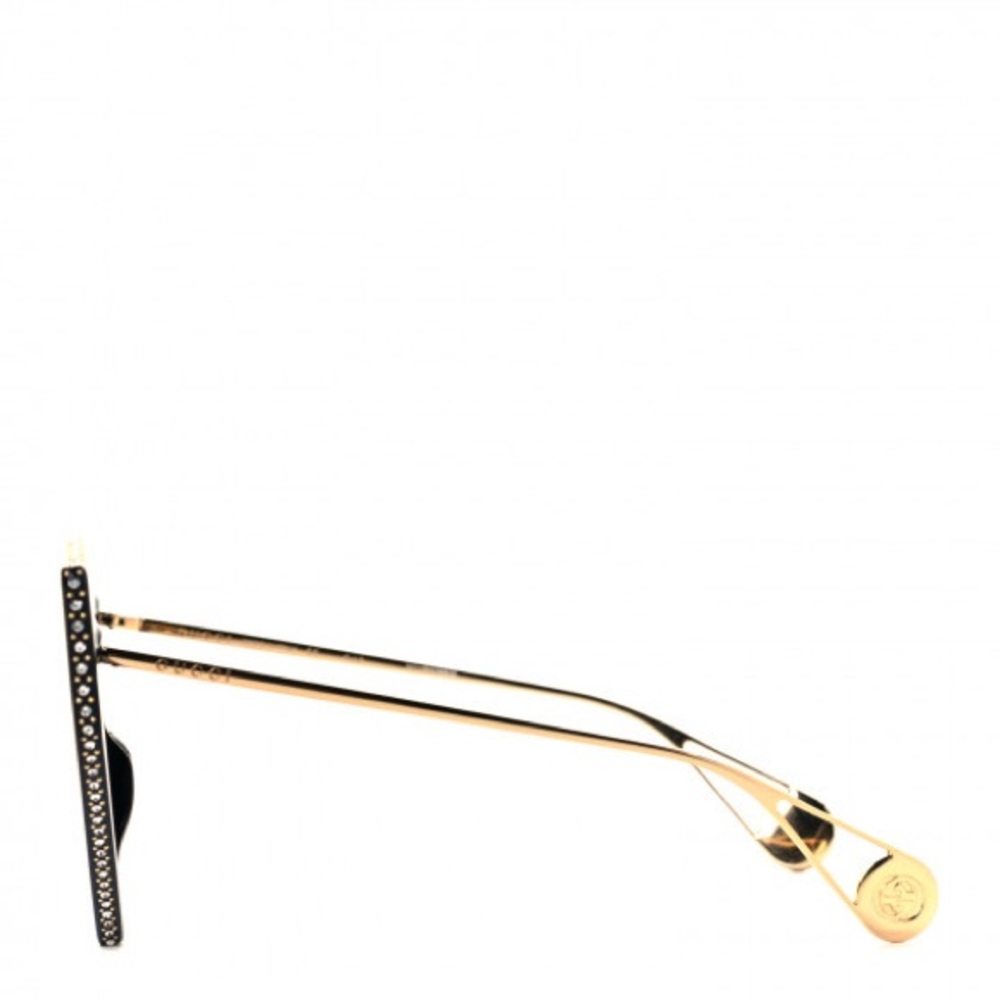 New - GUCCI Geometric Crystal Sunglasses GG0430S Black - Picture 8 of 16